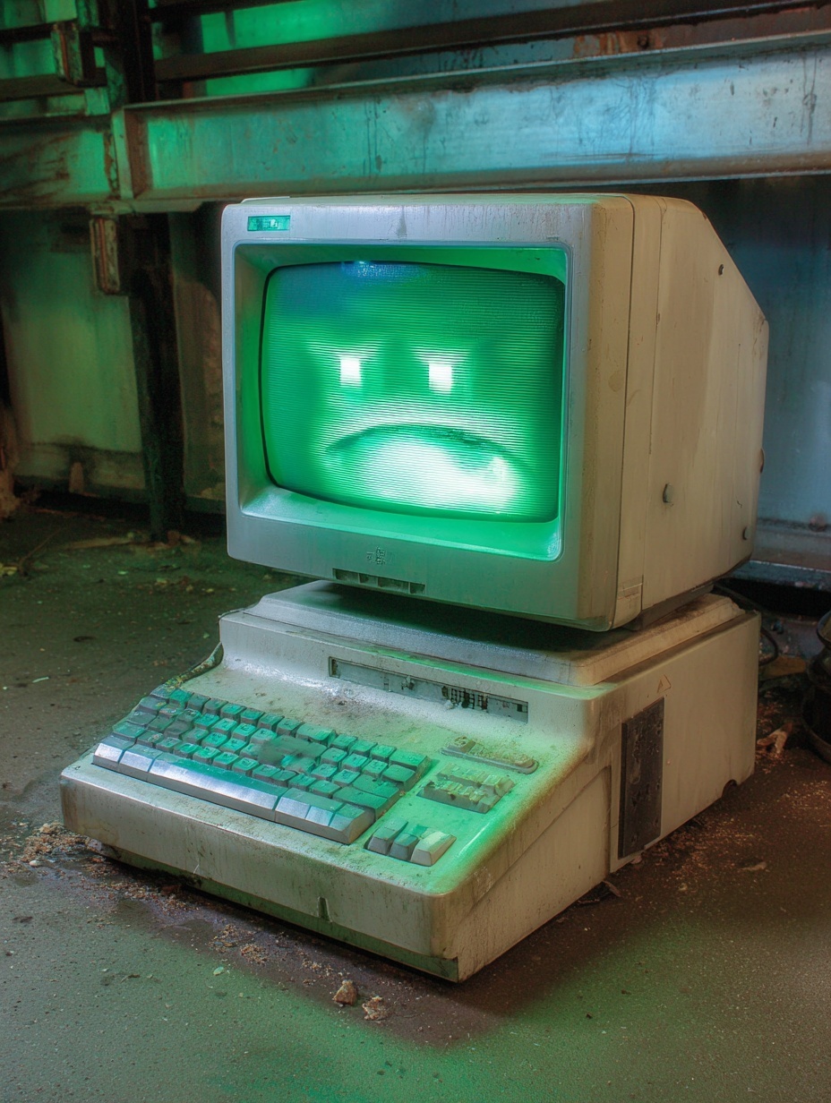 Smart speaker and chat bubbles representing an AI assistant