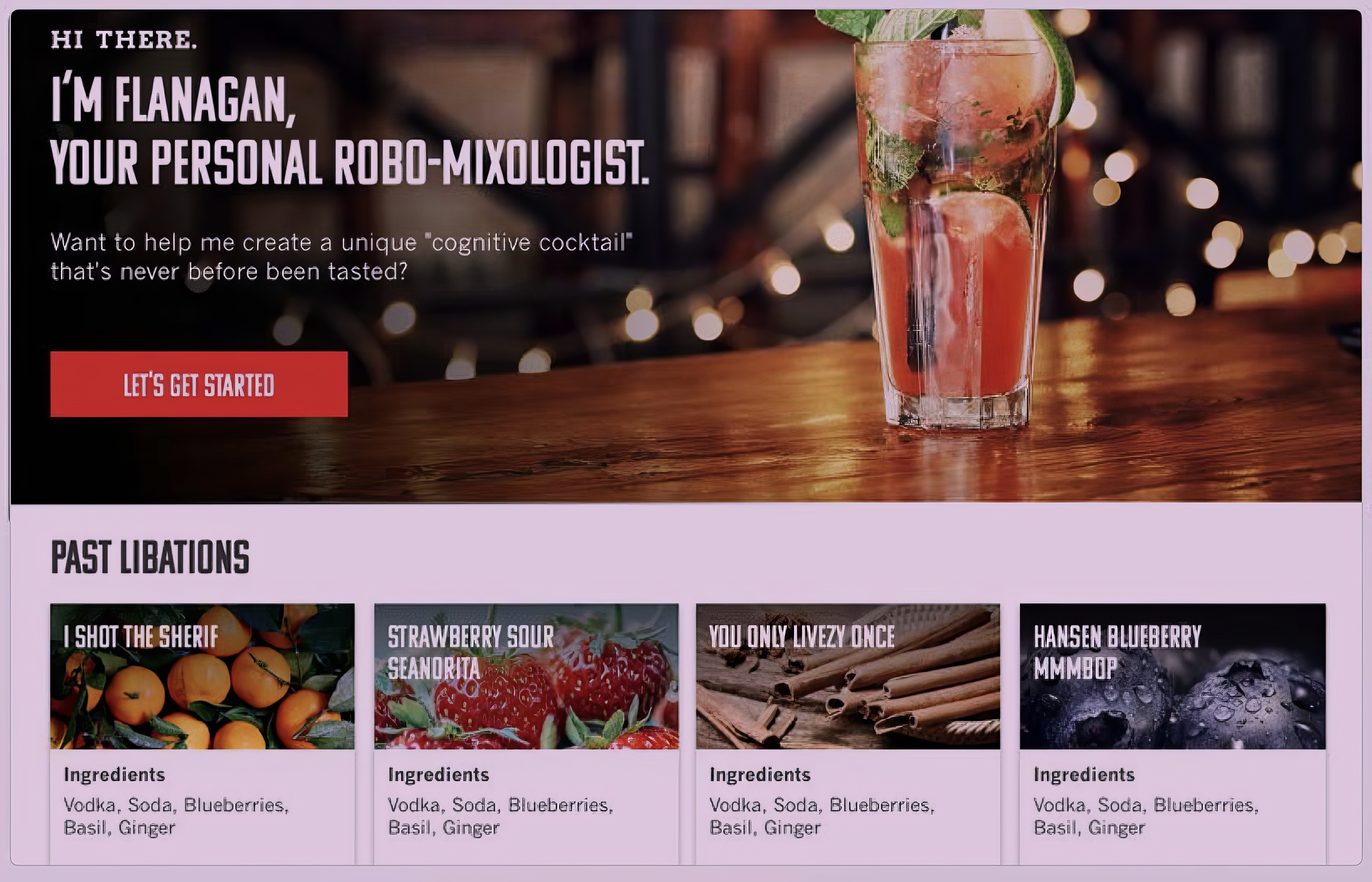 Guests interacting with Flanagan AI bartender